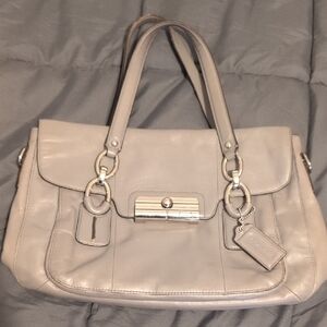 AUTHENTIC‎ Coach Poppy Kristin Gray Leather Handbag NICE!